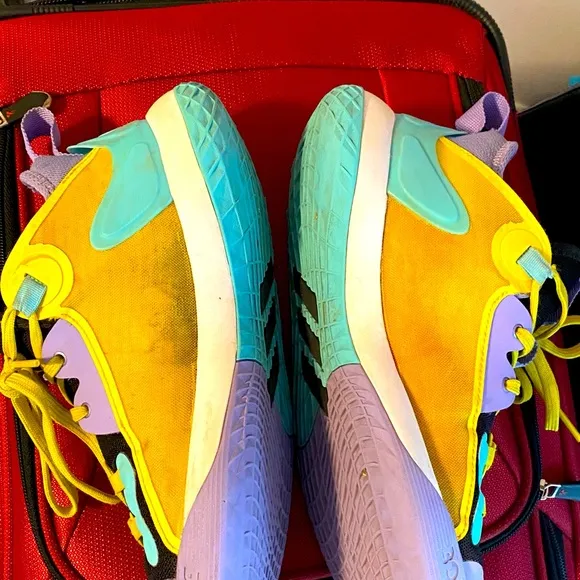 James Harden Adidas Bounce multi-colored Art series “21” lowtop basketball shoes