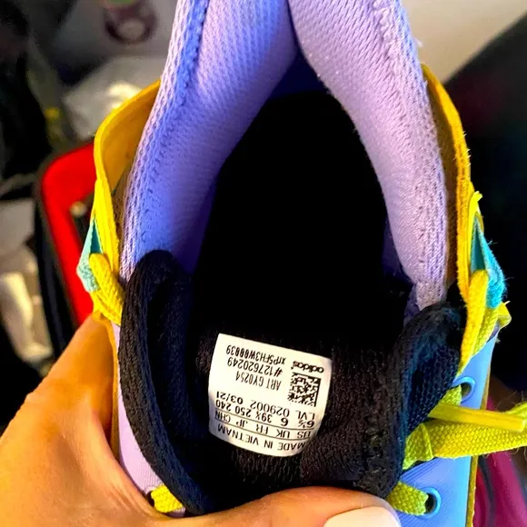James Harden Adidas Bounce multi-colored Art series “21” lowtop basketball shoes