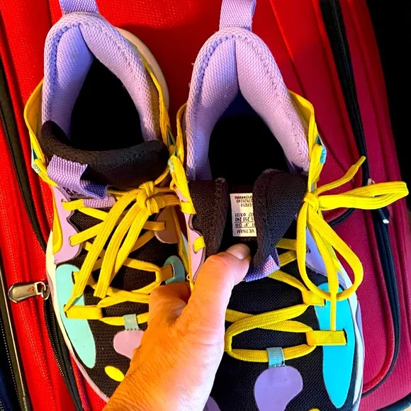 James Harden Adidas Bounce multi-colored Art series “21” lowtop basketball shoes