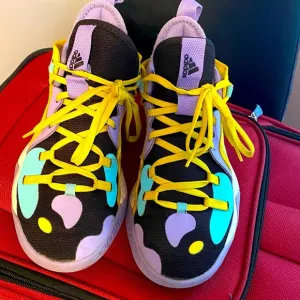 James Harden Adidas Bounce multi-colored Art series “21” lowtop basketball shoes