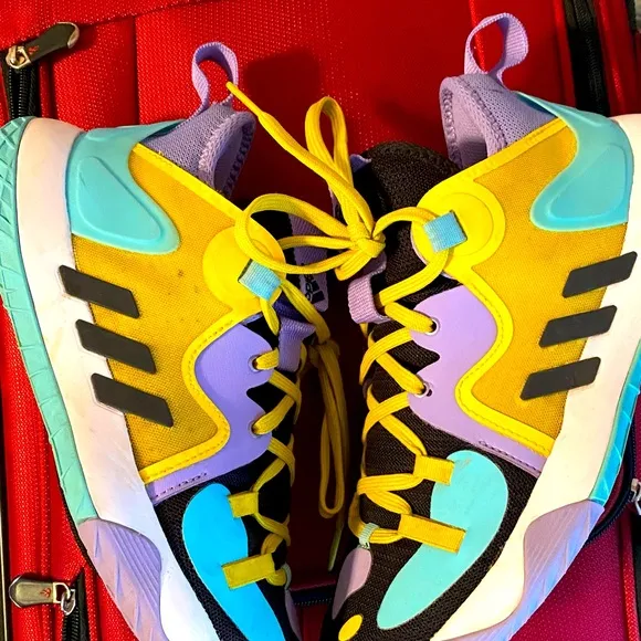 James Harden Adidas Bounce multi-colored Art series “21” lowtop basketball shoes