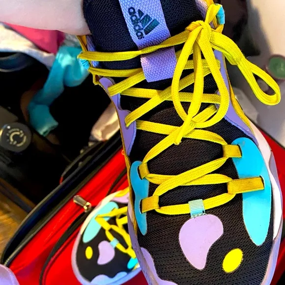 James Harden Adidas Bounce multi-colored Art series “21” lowtop basketball shoes