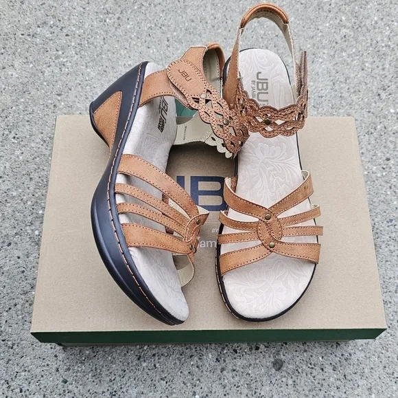 Jbu memory foam Cushioned sandals women's  8