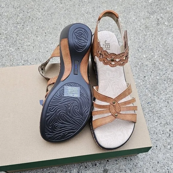 Jbu memory foam Cushioned sandals women's  8