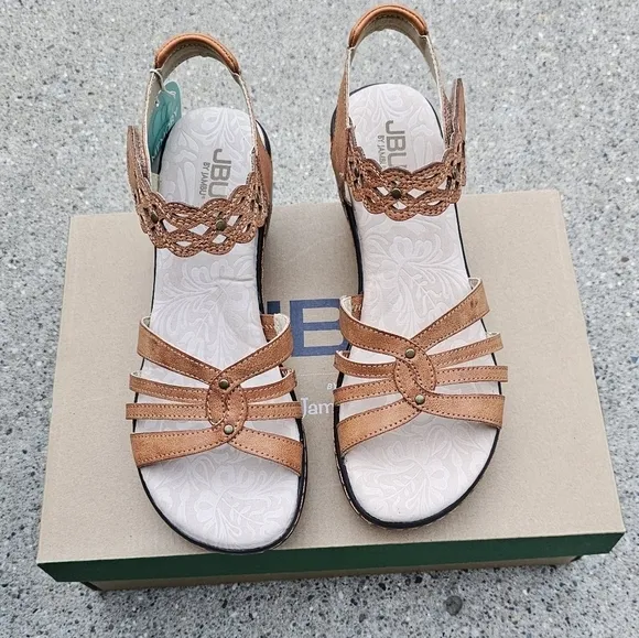 Jbu memory foam Cushioned sandals women's  8