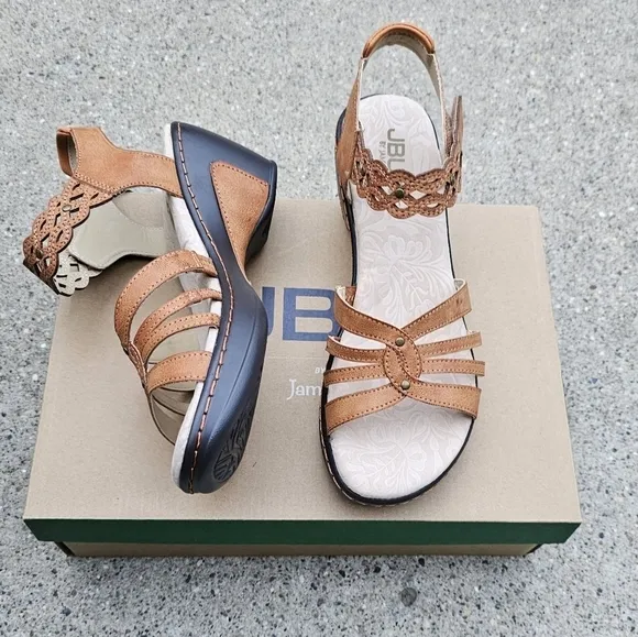 Jbu memory foam Cushioned sandals women's  8