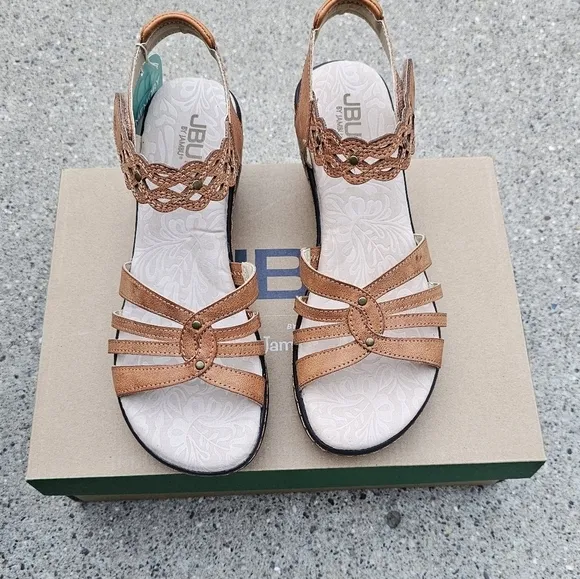Jbu memory foam Cushioned sandals women's  8
