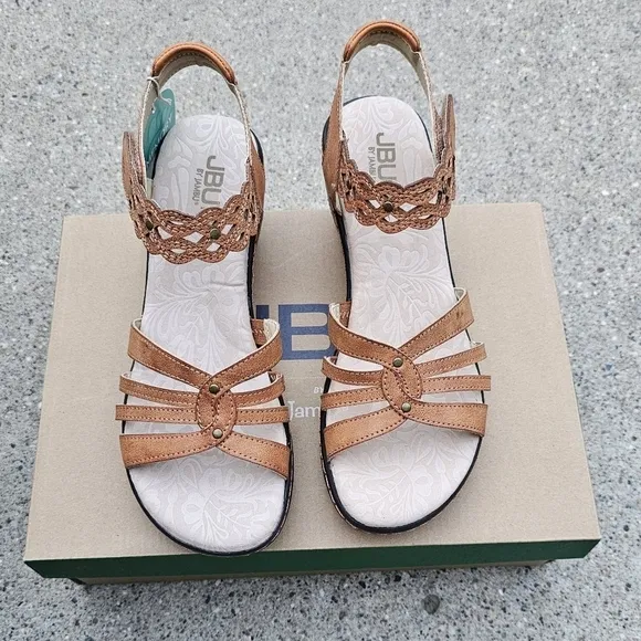 Jbu memory foam Cushioned sandals women's  8