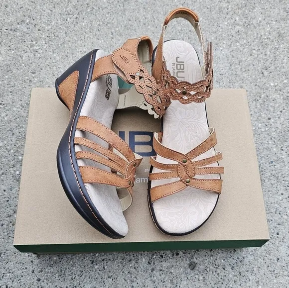 Jbu memory foam Cushioned sandals women's  8