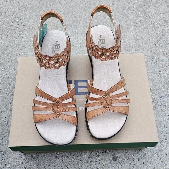 Jbu memory foam Cushioned sandals women's  8