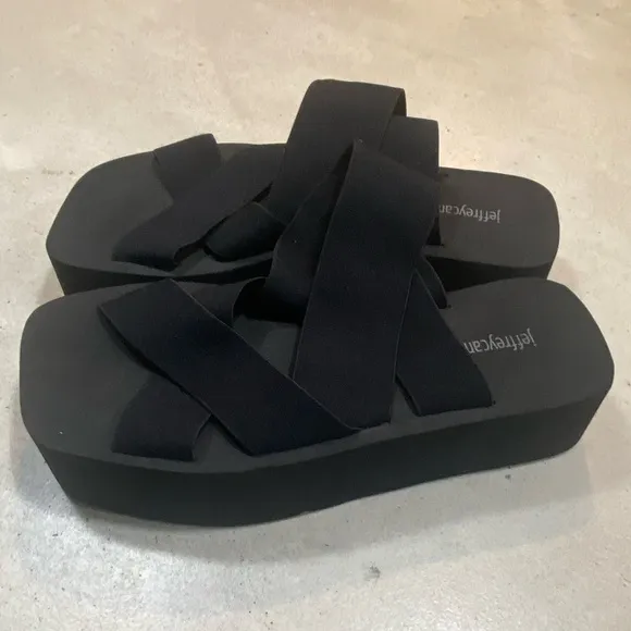 Jeffrey Campbell LIKE NEW platform starkly foam elastic sandals Y2K size 7