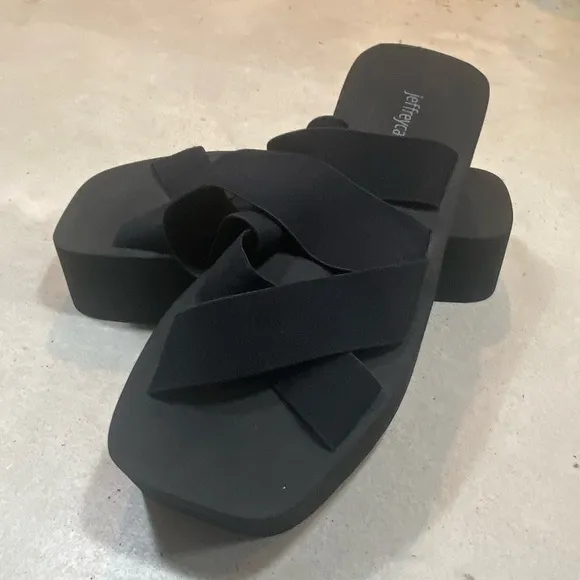Jeffrey Campbell LIKE NEW platform starkly foam elastic sandals Y2K size 7