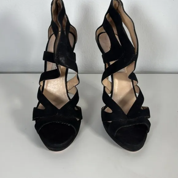 Jimmy Choo Women’s Black Cut Out Kara High Heels 40