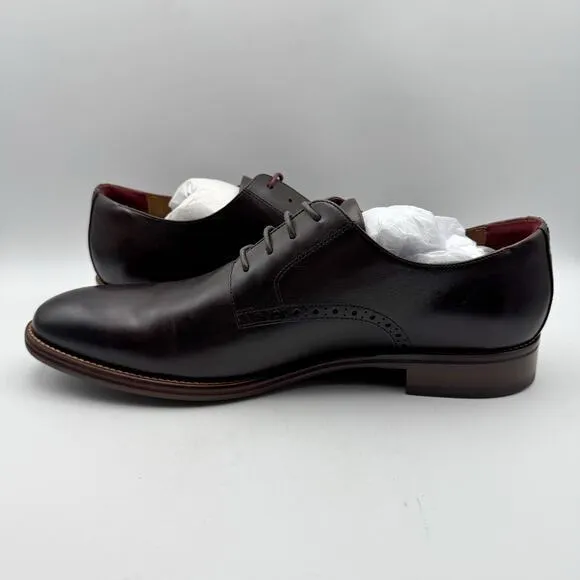 JOHNSTON &amp; MURPHY Mens Conard 2.0 Dress Shoes US 13D Mahogany Brown Leather NIB