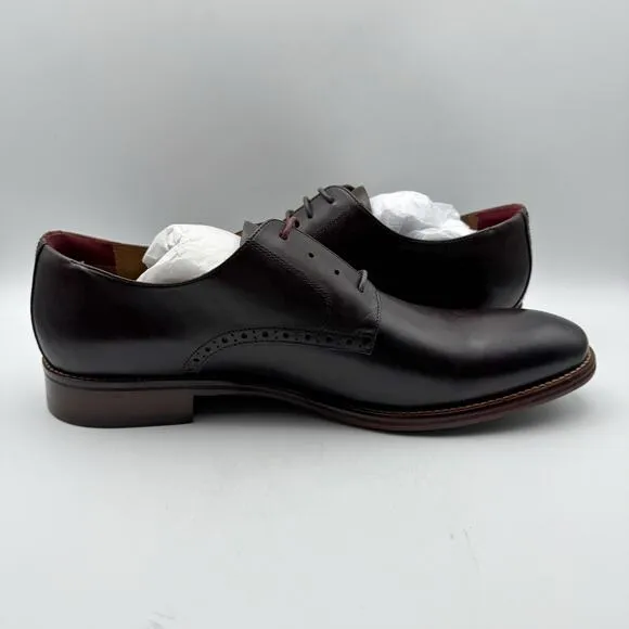 JOHNSTON &amp; MURPHY Mens Conard 2.0 Dress Shoes US 13D Mahogany Brown Leather NIB