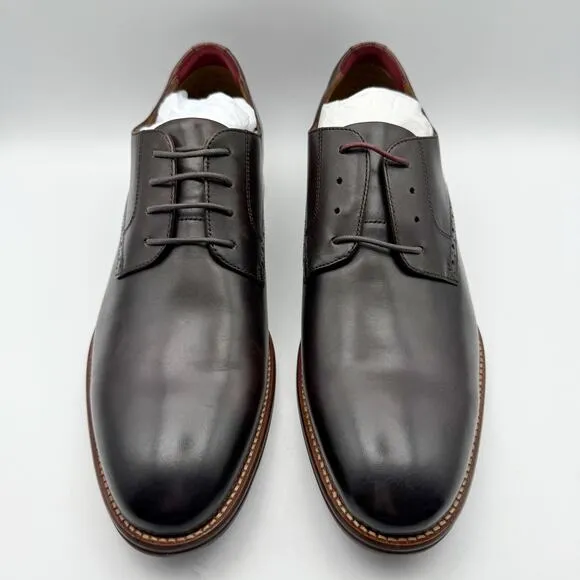 JOHNSTON &amp; MURPHY Mens Conard 2.0 Dress Shoes US 13D Mahogany Brown Leather NIB