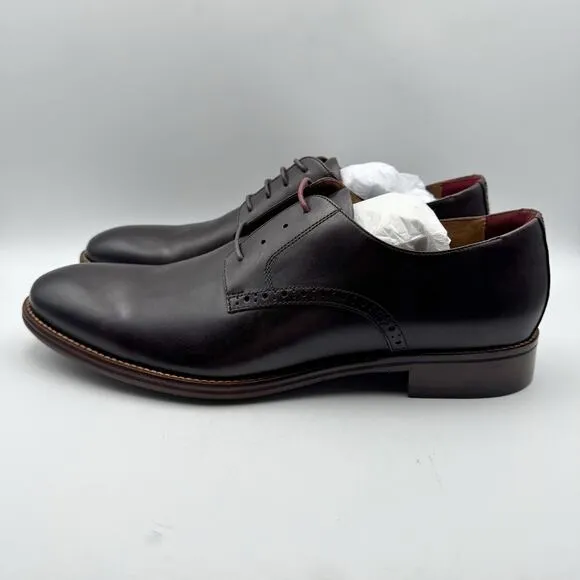JOHNSTON &amp; MURPHY Mens Conard 2.0 Dress Shoes US 13D Mahogany Brown Leather NIB