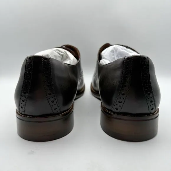 JOHNSTON &amp; MURPHY Mens Conard 2.0 Dress Shoes US 13D Mahogany Brown Leather NIB