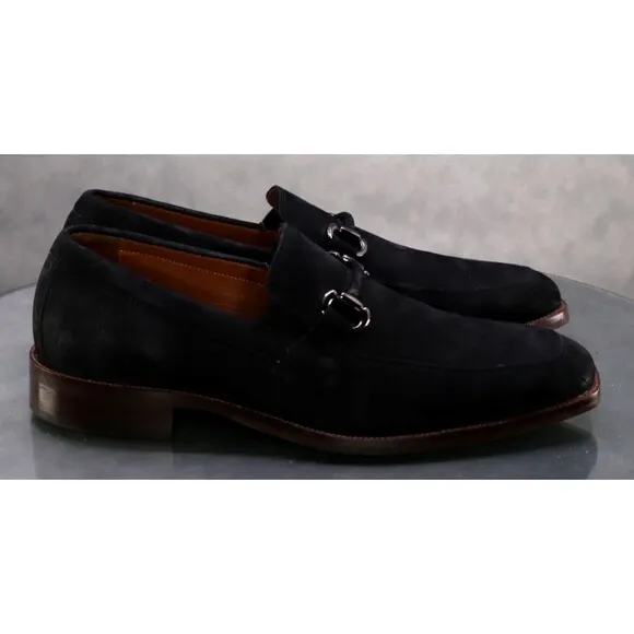 Johnston &amp; Murphy Men's Horsebit Loafers Dress Shoes Size 8.5 Nubuck Leather