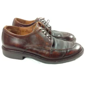 Johnston &amp; Murphy Signature Series Brown Leather Oxford Shoes Mens Sz 10M Italy