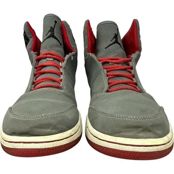 Jordan 1 Flight Basketball Sneakers Mens Sz 10.5 Hoop Shoes Gray Red 881434-004