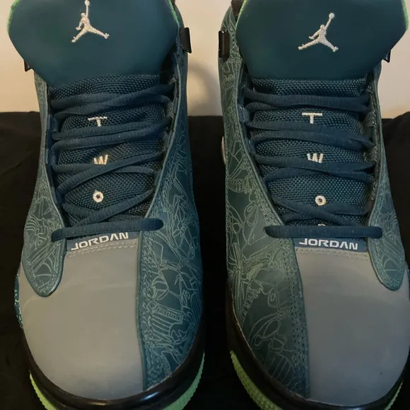 Jordan Dub Zero Sz.9 Teal and Green Men's Sneakers