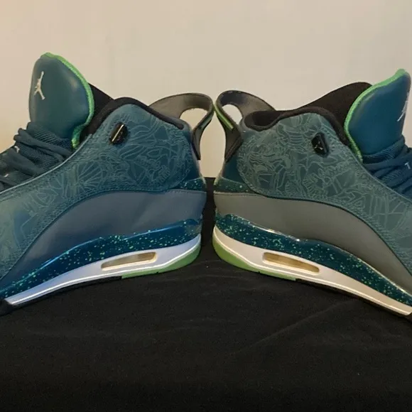 Jordan Dub Zero Sz.9 Teal and Green Men's Sneakers