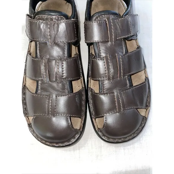 Josef Seibel Comfort Huarache Men’s Size 43 U.S. 9.5 M Brown Leather Sandals