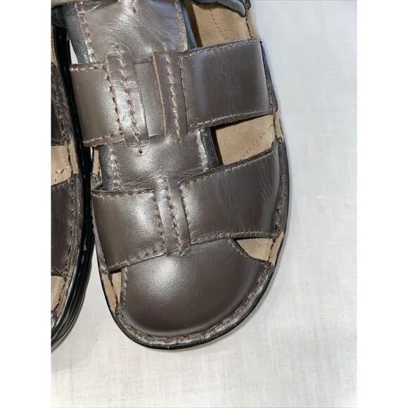 Josef Seibel Comfort Huarache Men’s Size 43 U.S. 9.5 M Brown Leather Sandals
