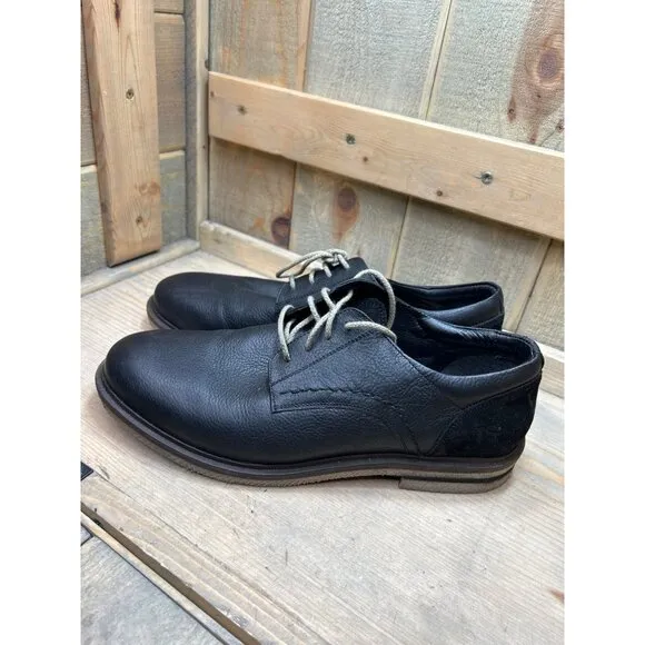 Josef Seibel Mens Leather Oxford Smart Shoes Size 42 Black US 8.5 - 9