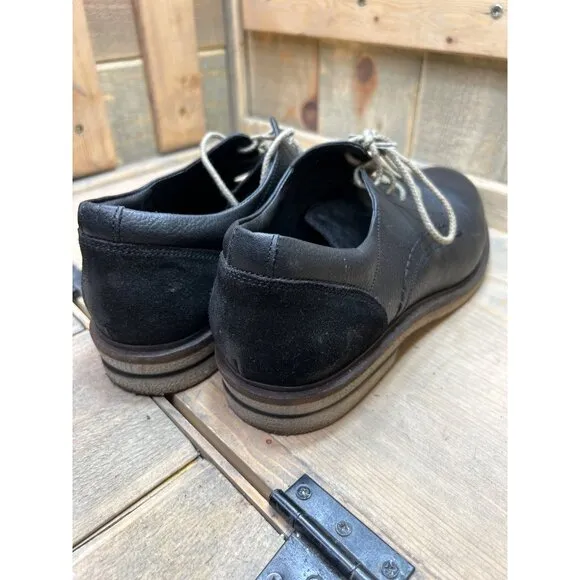 Josef Seibel Mens Leather Oxford Smart Shoes Size 42 Black US 8.5 - 9