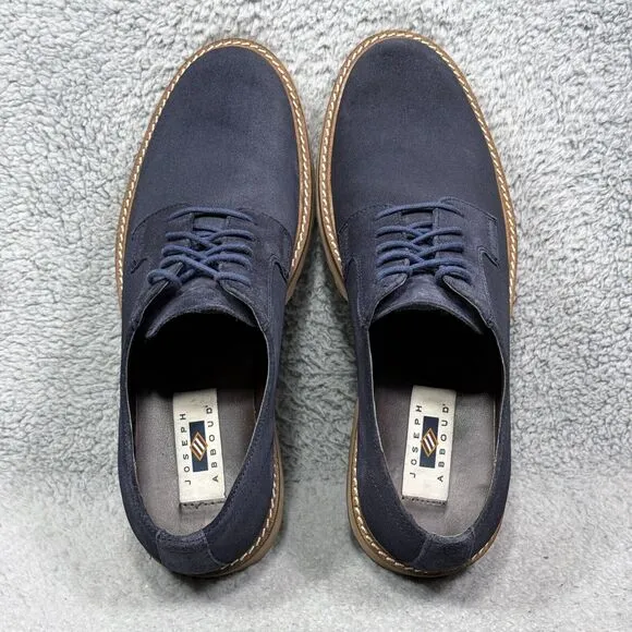 Joseph Abboud Mays Mens Size 9.5 Low Top Oxford Shoes Navy Blue Comfort