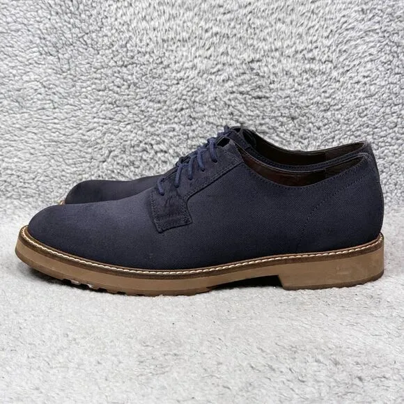 Joseph Abboud Mays Mens Size 9.5 Low Top Oxford Shoes Navy Blue Comfort
