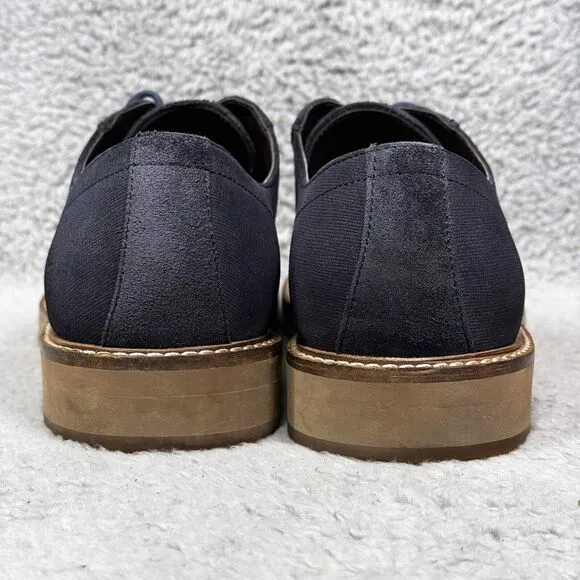 Joseph Abboud Mays Mens Size 9.5 Low Top Oxford Shoes Navy Blue Comfort