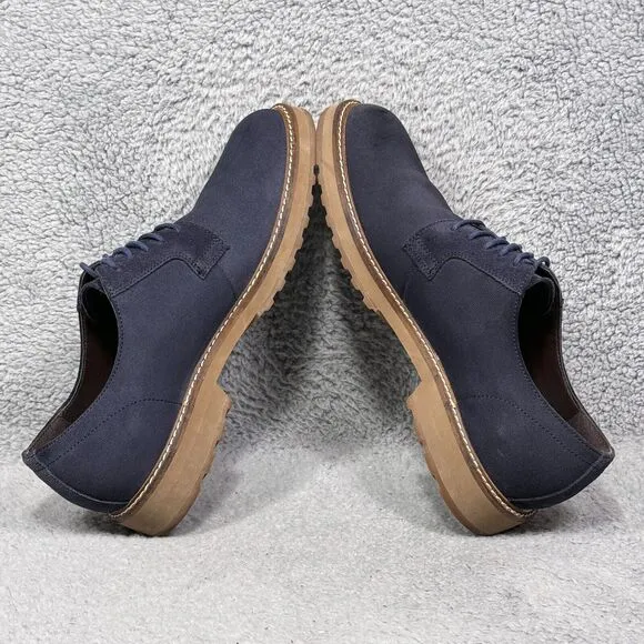 Joseph Abboud Mays Mens Size 9.5 Low Top Oxford Shoes Navy Blue Comfort