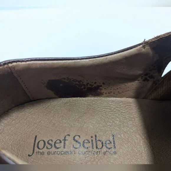 Joseph Seibel Steven closed toe smart leather sandal velcro fastening size 10