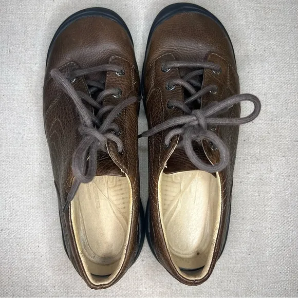 Keen Mens Shoe Alki Lace Size US  9.5  Brown Leather Athletic Oxford Comfort Sho