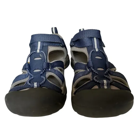 KEEN Venice H2 Hiking Waterproof Comfort Sandals Navy Blue And Grey Youth Size 2