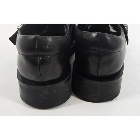 Kenneth Cole Black Leather Fisherman Sandals Mens 11 Made in Italy Quiet Luxury