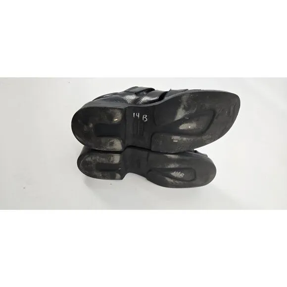 Kenneth Cole Black Leather Fisherman Sandals Mens 11 Made in Italy Quiet Luxury