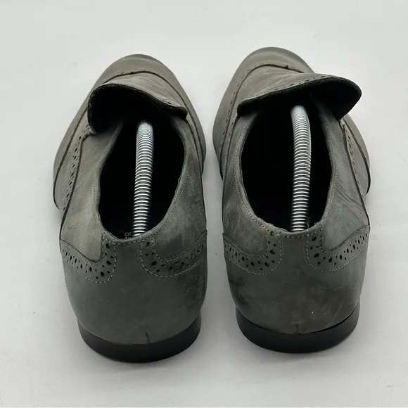 KG Kurt Geiger Men Size 10 / 43 EU Shoe Gray Suede Almond Toe Dress Loafers