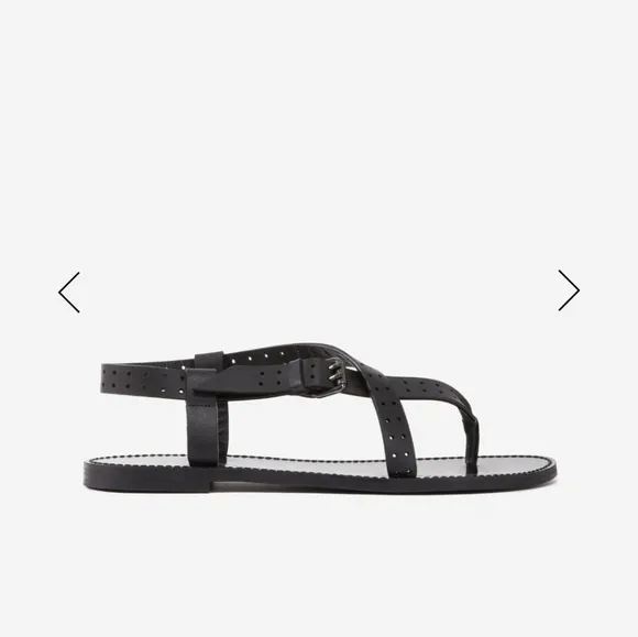 Kooples Black Flip Flop Sandals SZ Euro 38 US 8 NWT in Box