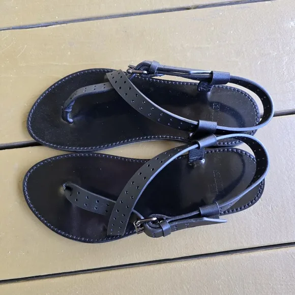 Kooples Black Flip Flop Sandals SZ Euro 38 US 8 NWT in Box