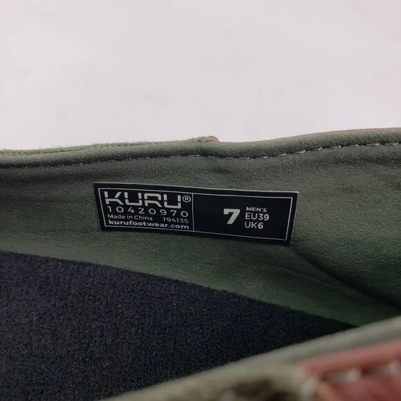 Kuru Pace Mens Size 7 Olive Green Slip On Comfort Loafer Sneaker Shoes 10420970