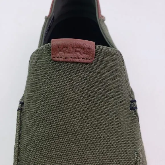 Kuru Pace Mens Size 7 Olive Green Slip On Comfort Loafer Sneaker Shoes 10420970