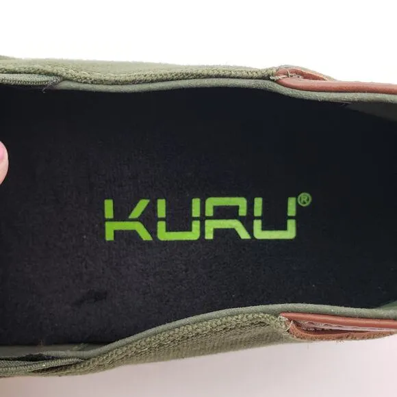 Kuru Pace Mens Size 7 Olive Green Slip On Comfort Loafer Sneaker Shoes 10420970
