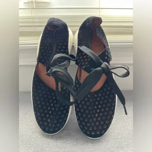 L’Amour Des Pieds Himar Leather Cut Out Lace Up Shoes