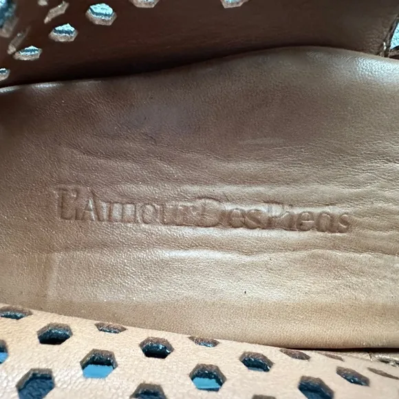 L’Amour Des Pieds Himar Leather Cut Out Lace Up Shoes