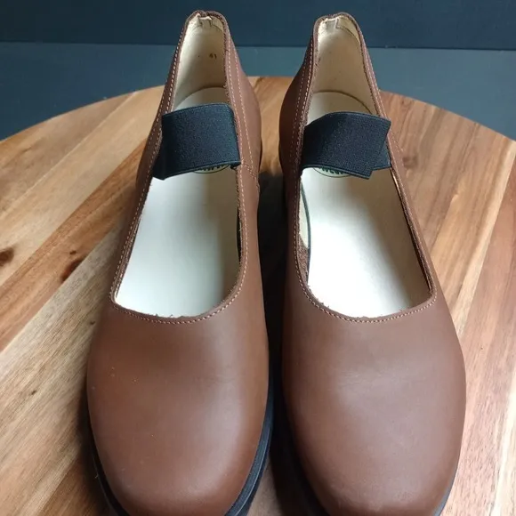 Loints of Holland Shoes Leather Mary Jane Wedge Size 41 Comfort Shoes