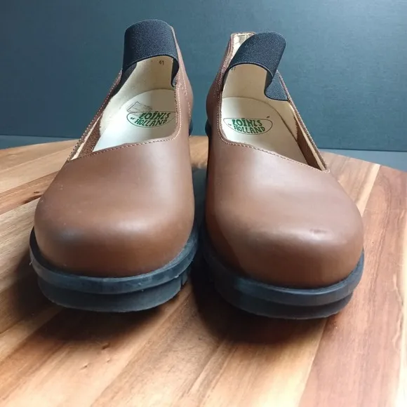 Loints of Holland Shoes Leather Mary Jane Wedge Size 41 Comfort Shoes